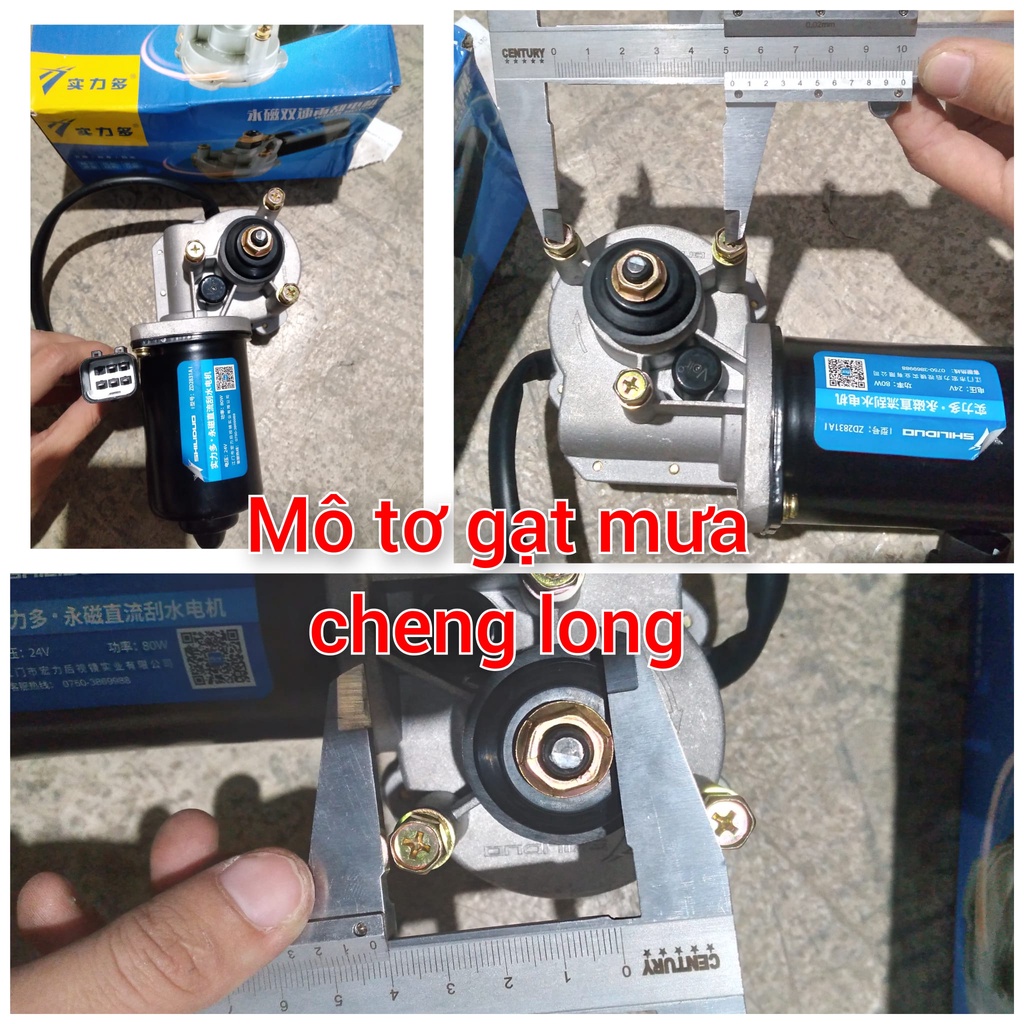 Mô tơ  gạt mưa bên trái và bên phải. điện 12-24V. chất lượng