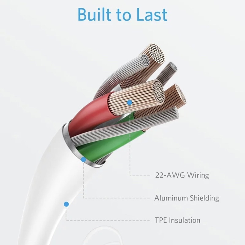 Cáp Anker USB A to Ligh A8432 Chip Bạc C89