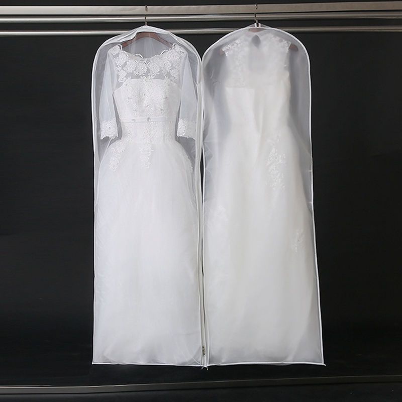 Váy cưới cô dâu bụi bẩn-proof cover trong suốt double-layer dress bag wedding dress three-dimensional pocket cover bán trực tiếp còn hàng / may mặc áo choàng cô dâu chống bụi