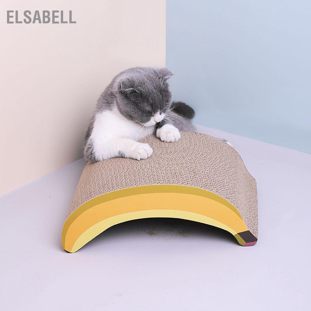 Elsabell. Bảng cào mèo hình quả chuối Dễ thương ngộ nghĩnh Tôn giấy Mèo móng vuốt bảng cho con