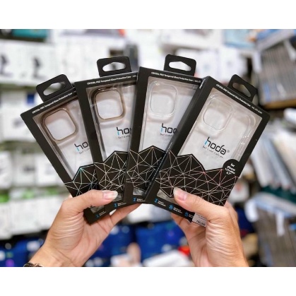 Ốp Lưng Kính Hãng HODA CRYSTAL PRO Iphone 14 Pro Max,14 Pro,13,13 Pro,13 Pro Max Loại Xịn Siêu Trong Không Ố Màu Bền Đẹp