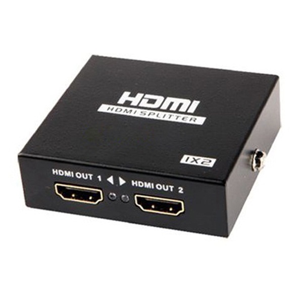 Bộ chia HDMI 1 thành 2 Full HD, hỗ trợ 4K Bộ chia HDMI Switch 1 ra 2 Full HD 1080 đen