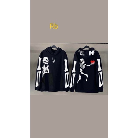 Áo Hoodie CELIN hình Đầu Lâu ,chất nỉ cotton, mũ 2lớp ,New năm 2023***