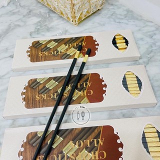 Set 10 đôi đũa hợp kim mạ vàng