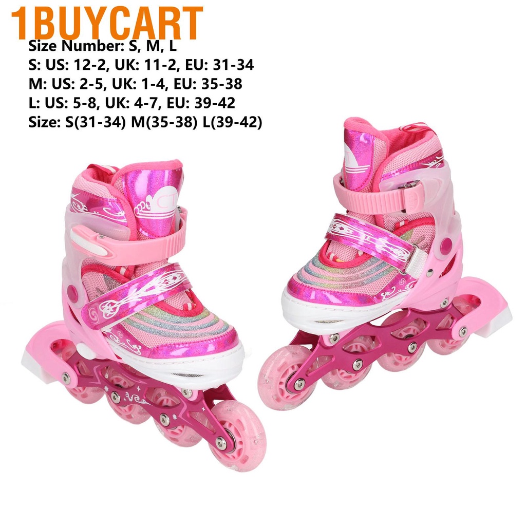 1buycart Children Adjustable Inline Skates Fully Soft Roller Kids Skating Shoes