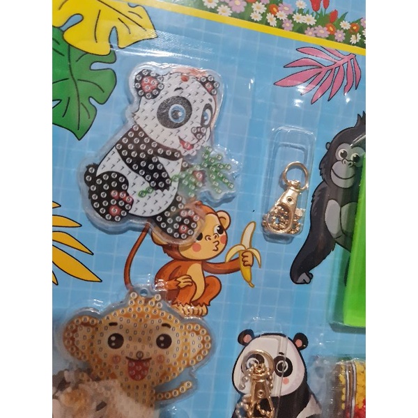 Set DIY làm móc treo bản đính hạt đá 3D cao cấp lấp lánh