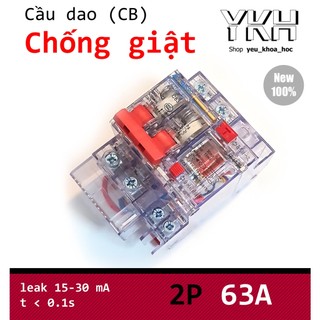 Cầu dao chống giật. 2P63A (CB)
