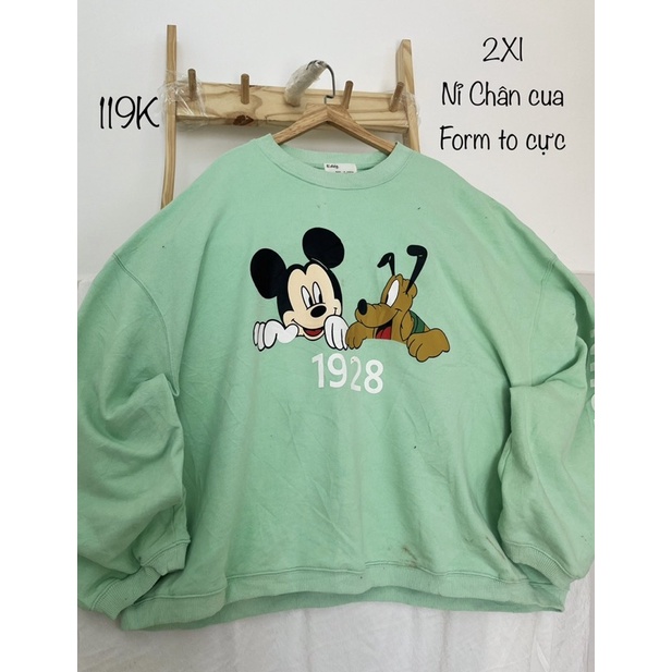 Topic hoạt hình/ Sweater 2hand  - Sweater 2hand form rộng freesize
