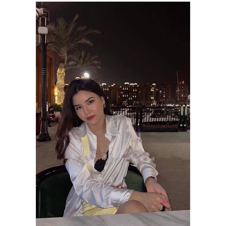 ZARA Áo Sơ Mi Lụa satin Kết Cấu Mới Mùa Hè TRAF ZARA7969046 8741024