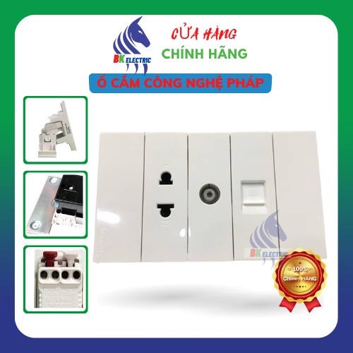 Ổ cắm điện, ổ mạng thoại tivi thiết bị điện Schneider Avataon A Hàng chính hãng Cao Cấp