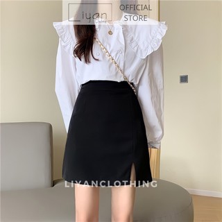 Chân Váy Chữ A Liyan Dáng Ngắn Xẻ Trước Có Quần Chống Lộ CV02, Chân Váy Công Sở Xẻ Đùi Dáng Ngắn Tôn Dáng