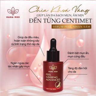 Pell nhân sâm hana miss - tái tạo da, cải thiện mụn thâm - tặng kèm 2 mặt nạ dưỡng da