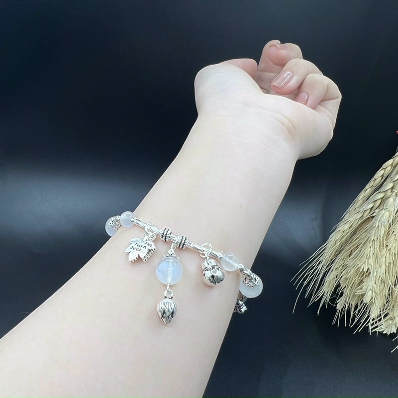 Vòng Tay Đá phong Thuỷ Phối Bạc 925