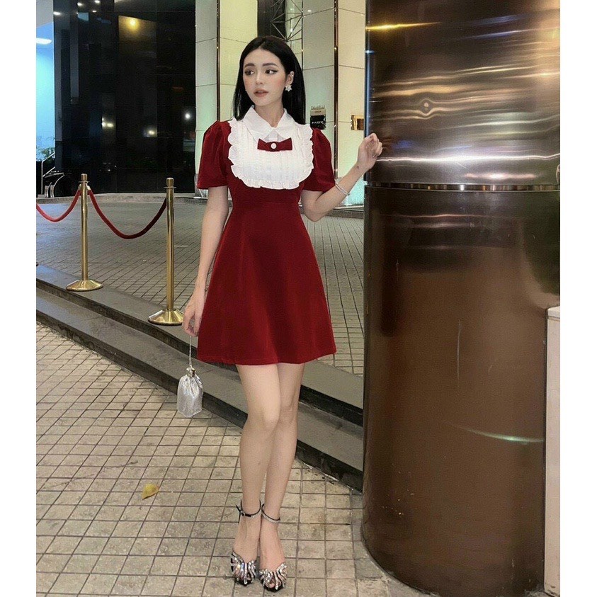 Váy đầm nữ nhung 2 kiểu ngắn sang chảnh hot trend hot girl đi đầu mẫu mã semclothes