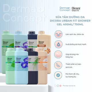 Sữa tắm dưỡng da dicora urban fit shower gel - 400ml/ 750ml