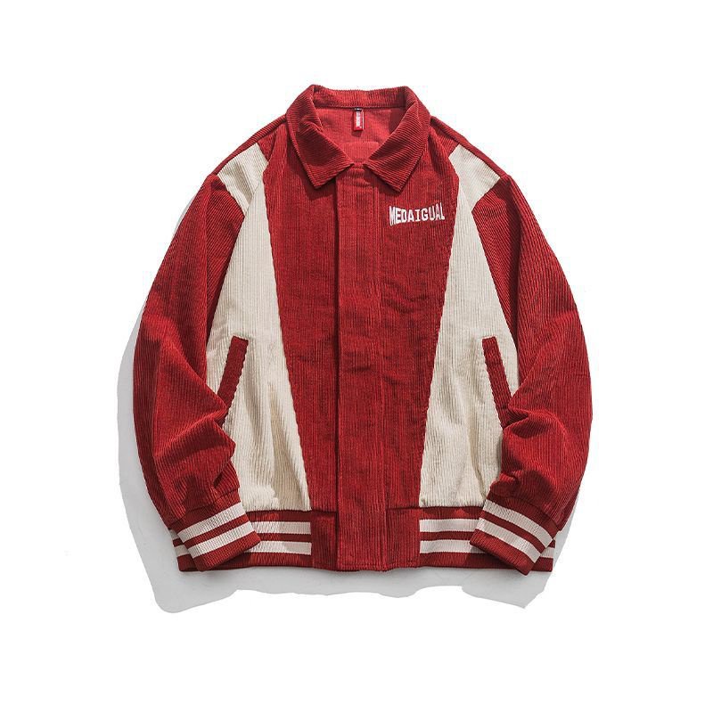 Áo Khoác Bóng Chày Dài Tay Phối Màu Tương Phản Phong Cách Đường Phố Mỹ Mùa Thu Cho Nữ