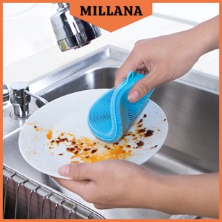 Miếng Rửa Chén Bát Silicon Dụng Cụ Rửa Chén Bát Siêu Bền Bỉ MILLANA