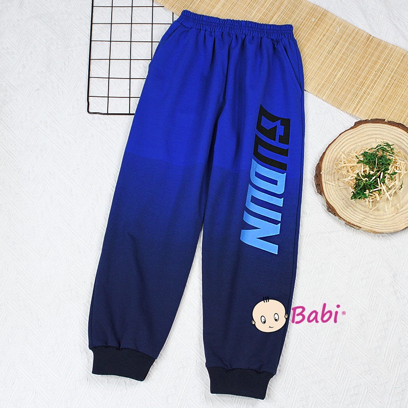 Quần jogger bé trai thể thao loang màu sành điệu, quần jogger Babi chất da cá cho bé trai size đại cồ 30-72kg