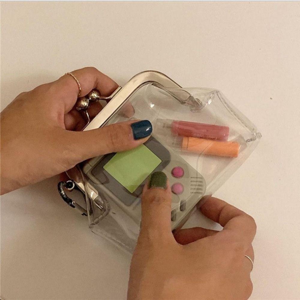 Túi Đựng Thẻ / Tiền Xu / Chìa Khóa Bằng PVC Trong Suốt Thiết Kế Nhỏ Gọn Tiện Dụng