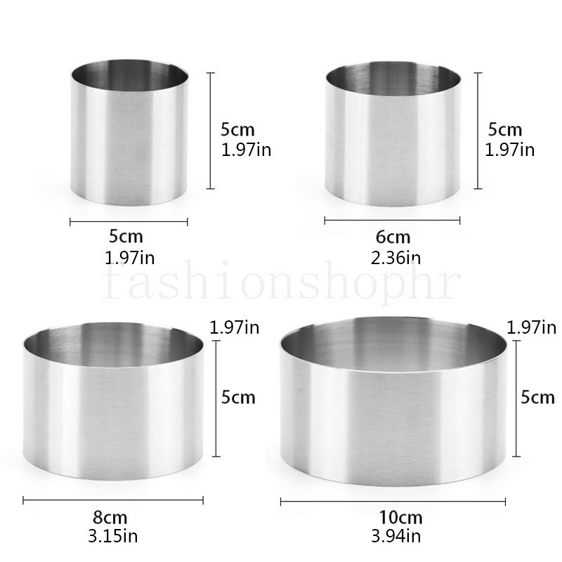 Khuôn Làm Bánh Mousse Hình Tròn Bằng Thép Không Gỉ