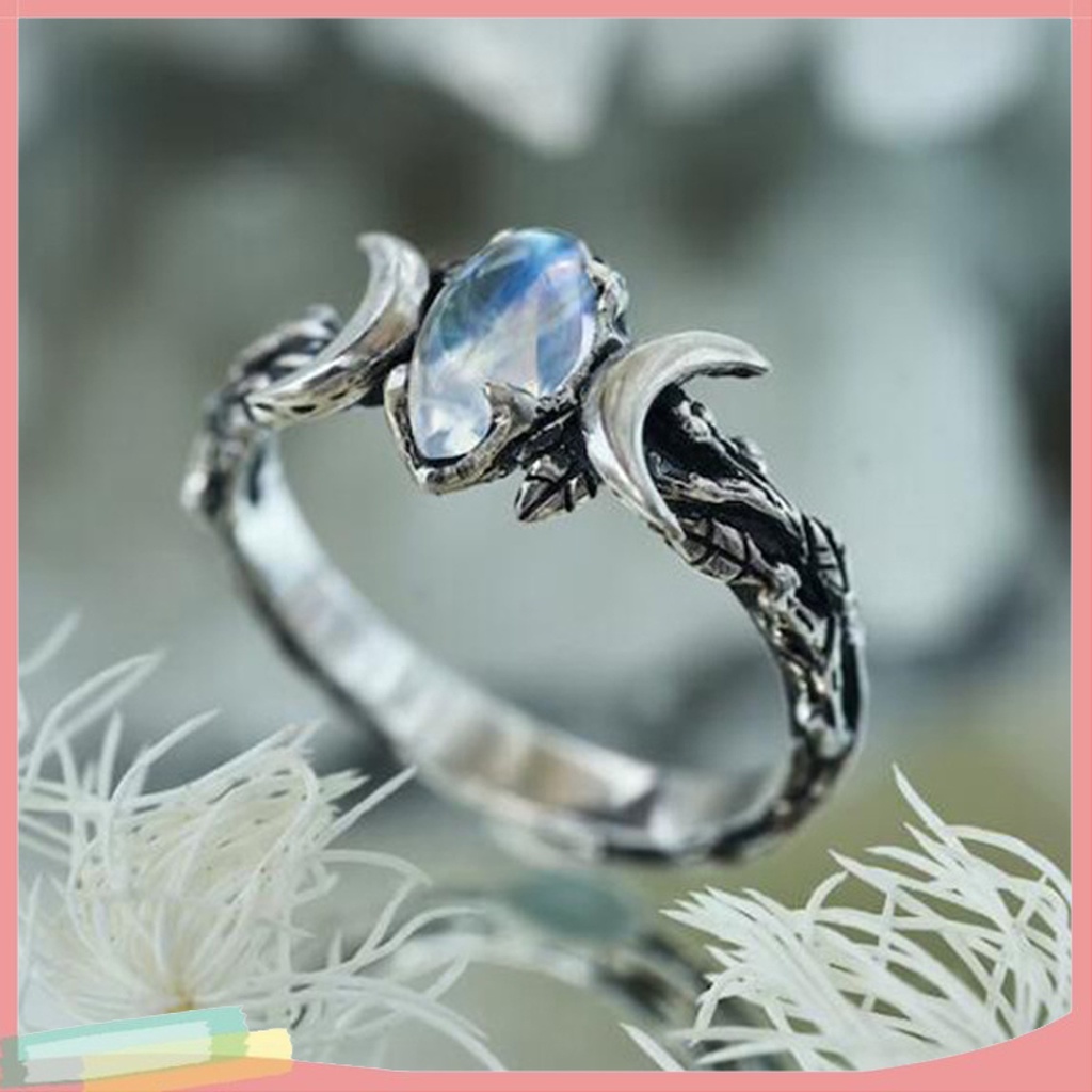 Nhẫn bằng hợp kim màu bạc phong cách cổ điển thời trang cho nữ