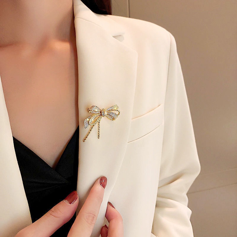 Trâm Cài Áo Hình Nơ Sang Trọng Cho Nữ