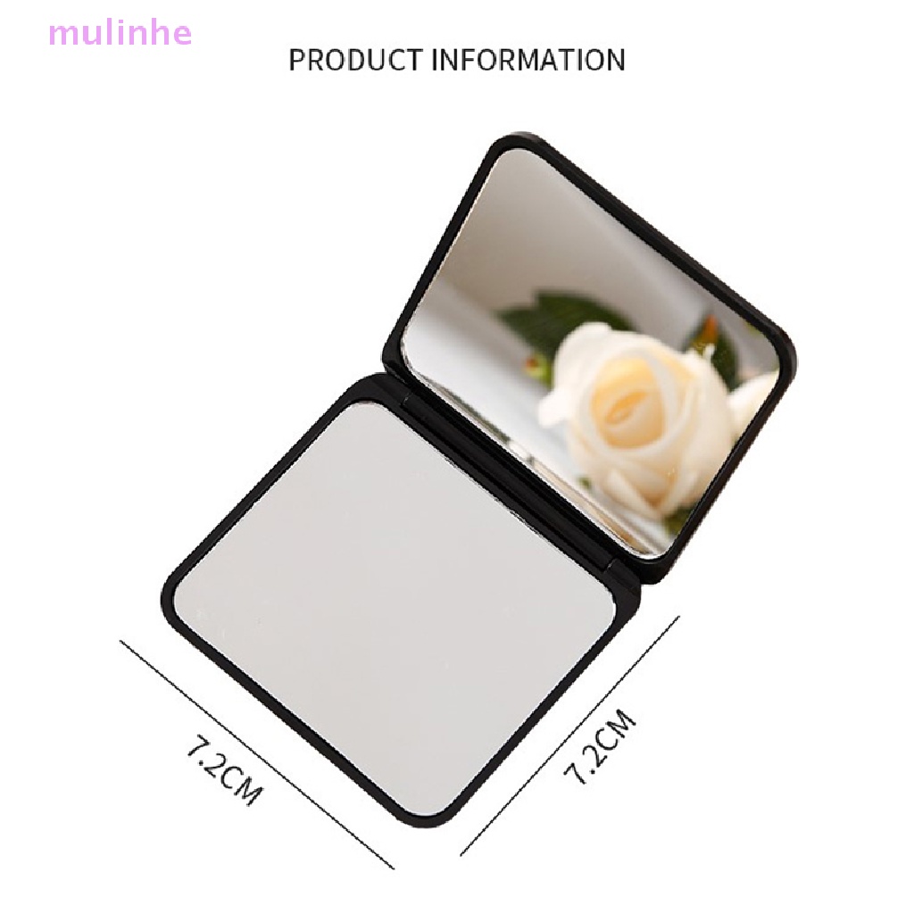 Gương Trang Điểm mulinhe Hai Mặt Hình Vuông Nhỏ Gọn Bỏ Túi Tiện Dụng