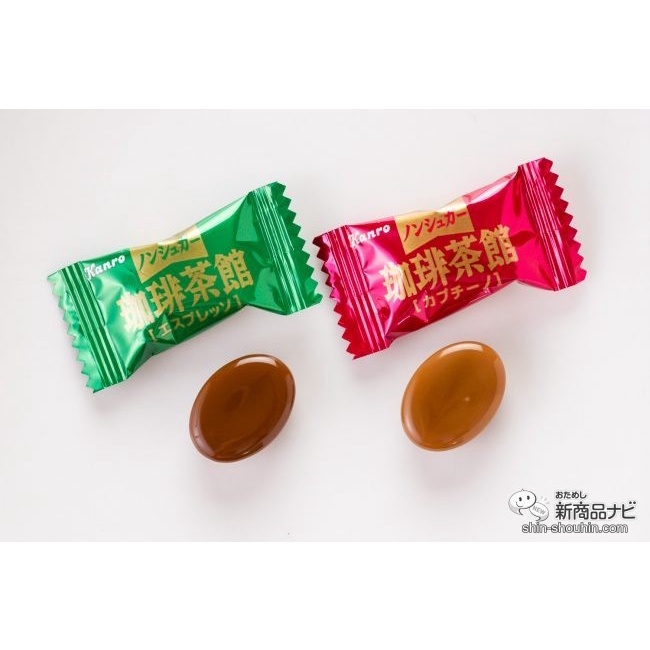 Kẹo cà phê sữa, hồng trà sữa không đường Kanro Nectar Coffee Tea House 72g