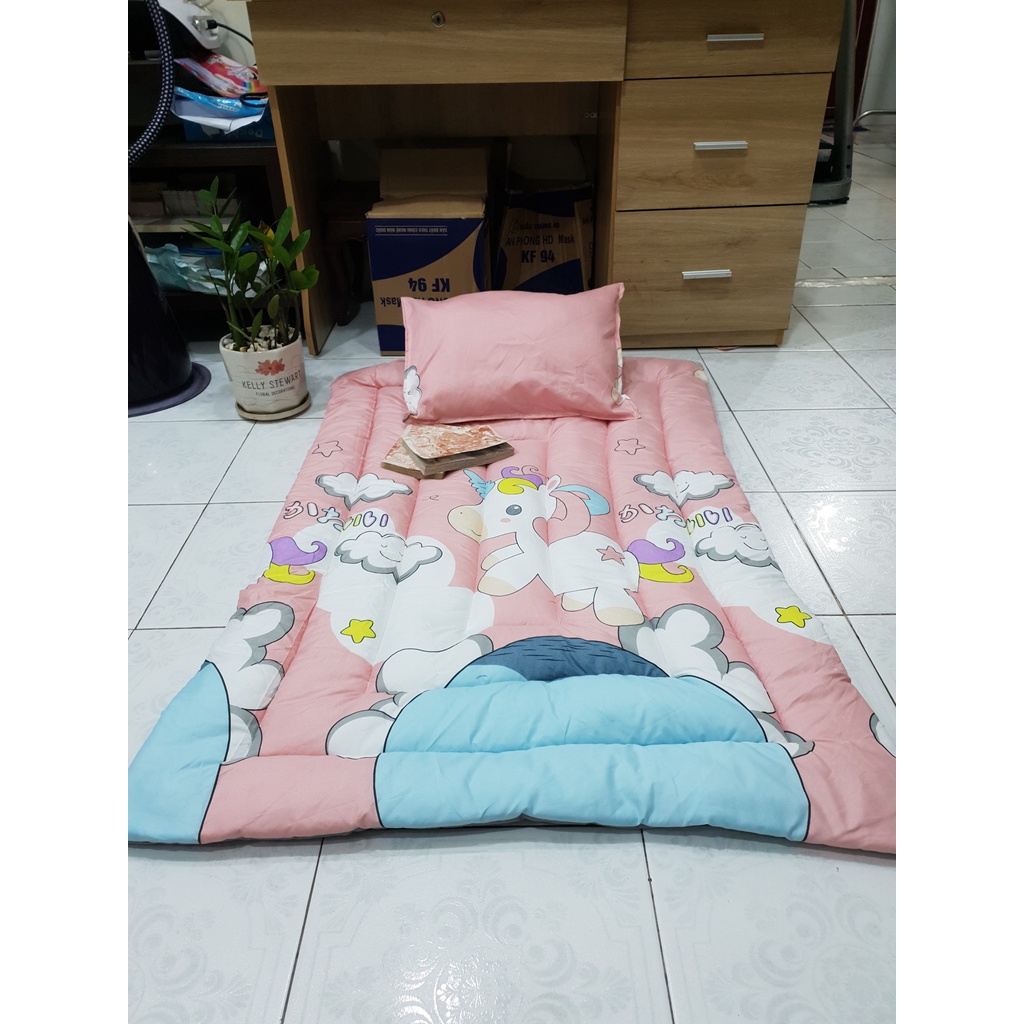 Nệm cho bé đi học nhà trẻ 80x120cm họa tiết hoạt hình trẻ em