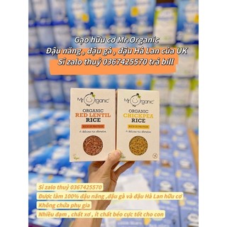 Gạo hữu cơ Mr Organic - Gạo đậu lăng , đậu gà ,đậu Hà Lan của Anh