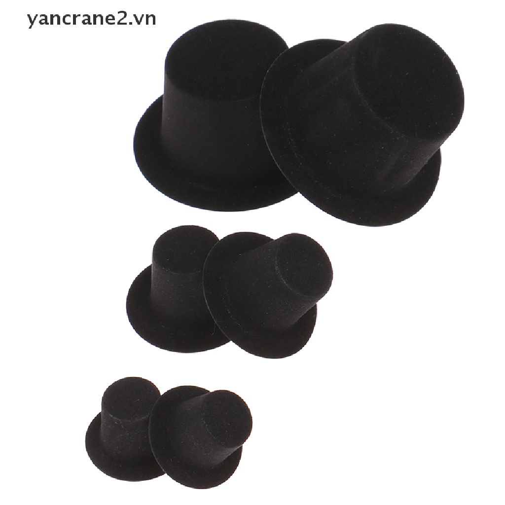 Set 10 Mũ Đen Trang Trí Nhà Búp Bê Thu Nhỏ 1: 12 DIY yancrane2.vn