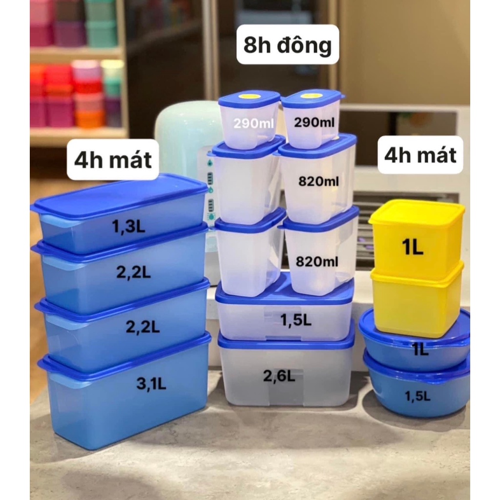 Bộ đôi trữ đông và trữ mát hoàn hảo Tupperware Modern Set  - Bảo hành trọn đời - Nhựa nguyên sinh PP số 5