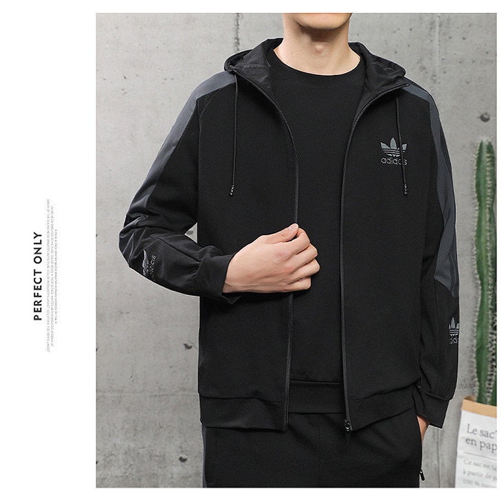 Áo Khoác Hoodie Thể Thao Adidas 100% Chính Hãng Thêu logo Thời Trang Cho Nam Và Nữ