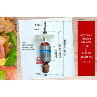Rô to khoan makita 1630 dùng chung makita m8100, ruột máy khoan 1630 - m8100 makita