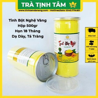 Tinh bột nghệ vàng nguyên chất Tịnh Tâm cao cấp, Hộp 500gr hỗ trợ giảm mỡ bụng, Đặc sản Nghệ An làm quà