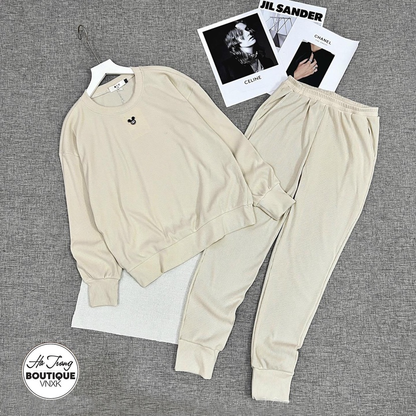 Sét nhung tăm logo Micky, sét bộ mùa đông 4 sz  Jullie.De' Clothing