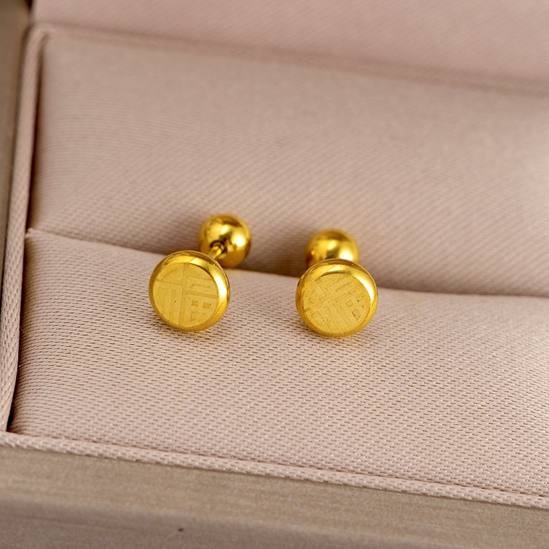 Khuyên Tai Khóa Ốc Vít Nhỏ Tinh Xảo Sang Trọng Không Phai Màu