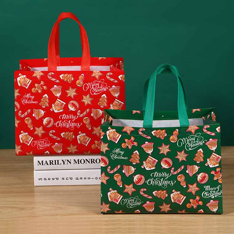 Giáng sinh loạt sản phẩm kho bãi không dệt túi xách hộp quà tặng giấy gói