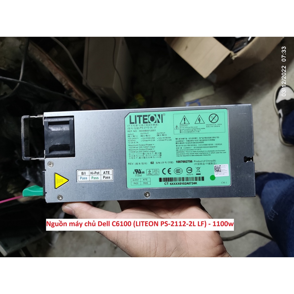 Nguồn máy chủ Dell PowerEdge R510 R715 R810 R815 T710 R910 , Nguồn Dell C6100 - 1100w