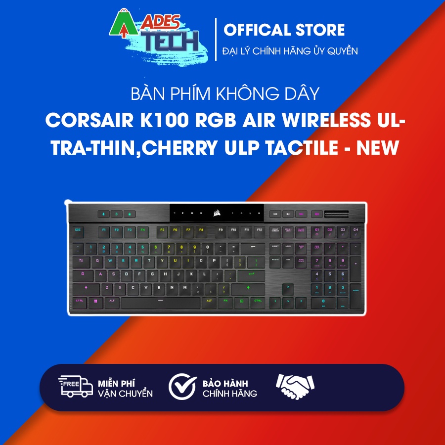 ✔️Bàn phím không dây Corsair K100 RGB AIR Wireless Ultra-Thin,CHERRY ULP Tactile✔️BẢO HÀNH 24 THÁNG