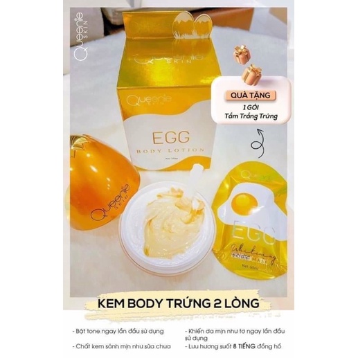 [Chính Hãng] Body Trứng Vàng 2 Lòng Tặng Kèm Tắm Trắng EGG Chính Hãng