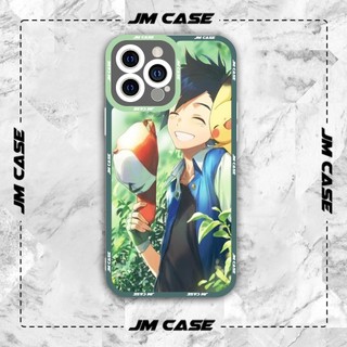 Ốp lưng iphone samsung xiaomi oppo cạnh vuông JMCase Satoshi X Pikachu Pokemon Anime Manga