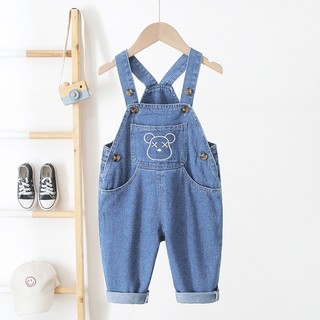 Quần yếm jean dài thời trang mùa xuân dành cho bé trai 1 2 3 4 tuổi