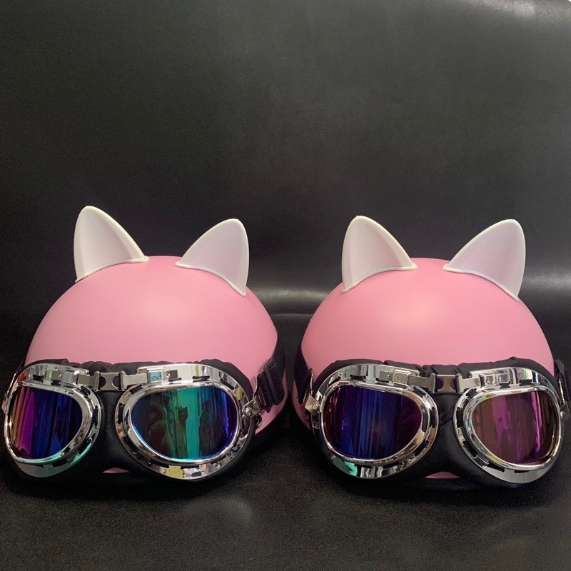 NÓN BẢO HIỂM PHI CÔNG TAI MÈO +TẶNG LƯỠI TRAI