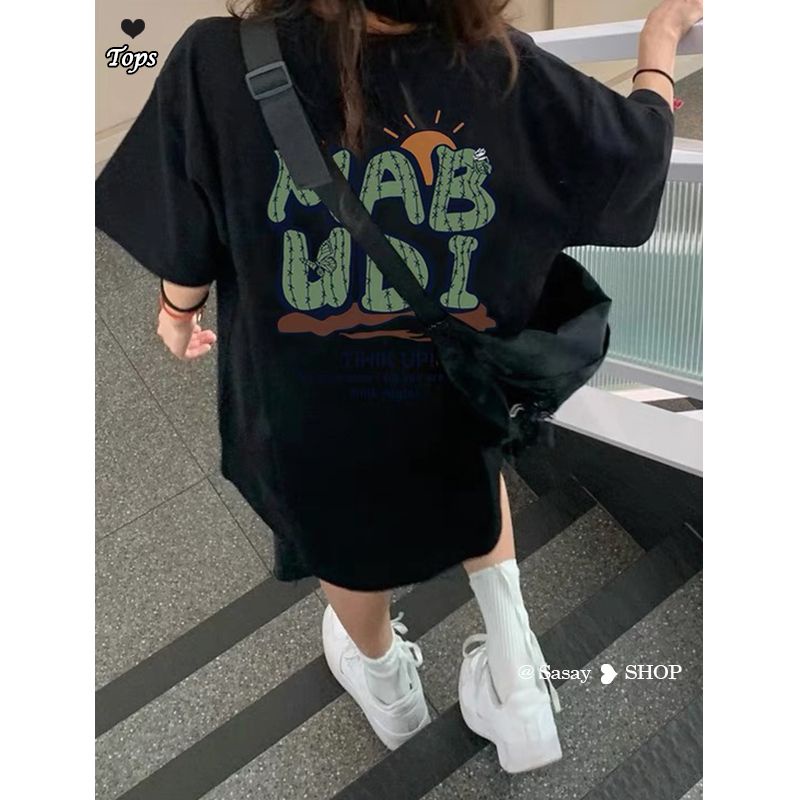 QADCOL Áo Thun Tay Ngắn Phong Cách retro Mỹ Cho Nữ