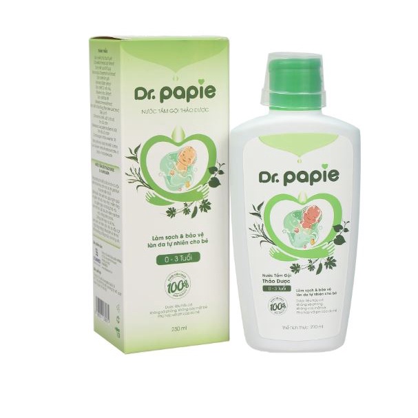 Nước Tắm Gội Thảo Dược DR PAPIE 230ml