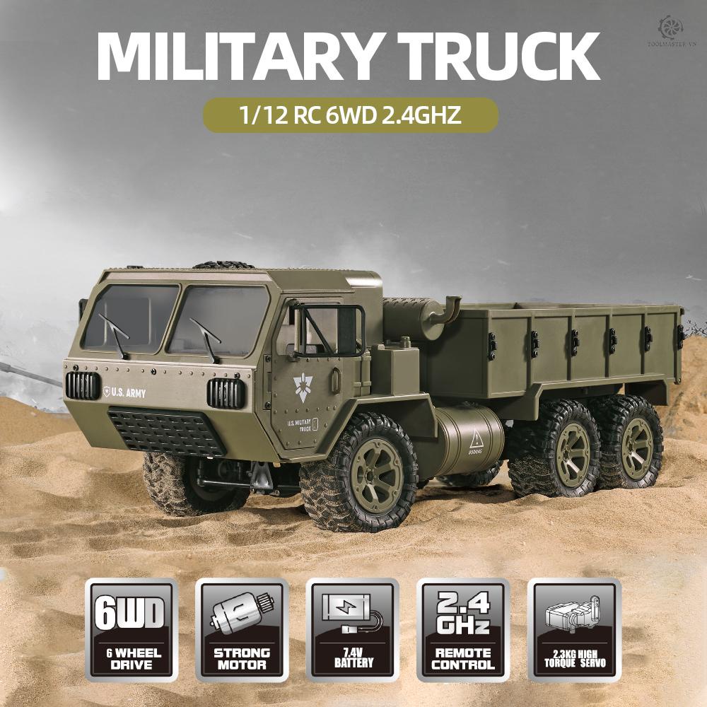 Xe Tải Quân Đội Điều Khiển Từ Xa Fayee 1 / 12 RC 6WD 2.4GHz