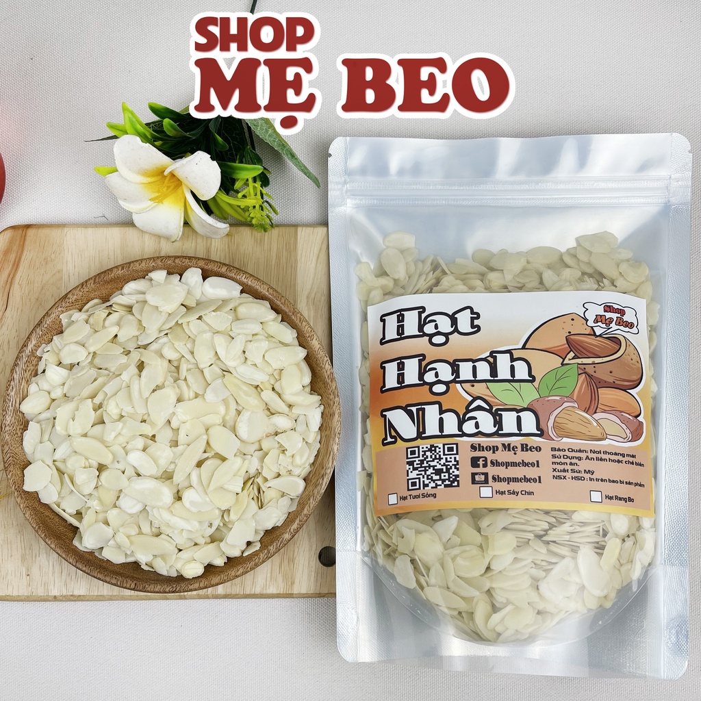 500Gr Hạnh Nhân Mỹ Cắt Lát Tươi Sống Shop Mẹ Beo
