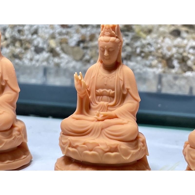 Tượng phật quan âm bồ tát in 3D sắc nét trang trí tiểu cảnh, bon sai cao 4cm
