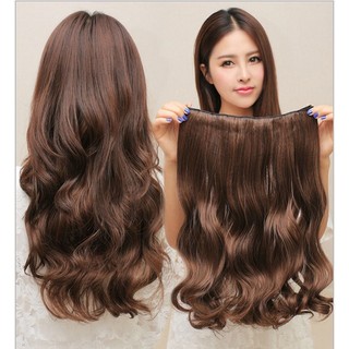 Tóc giả kẹp xoăn nửa đầu cao cấp